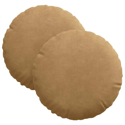 Cuscini per Seduta 2 pcs Marrone Ã˜ 40 x 13 cm Velluto
