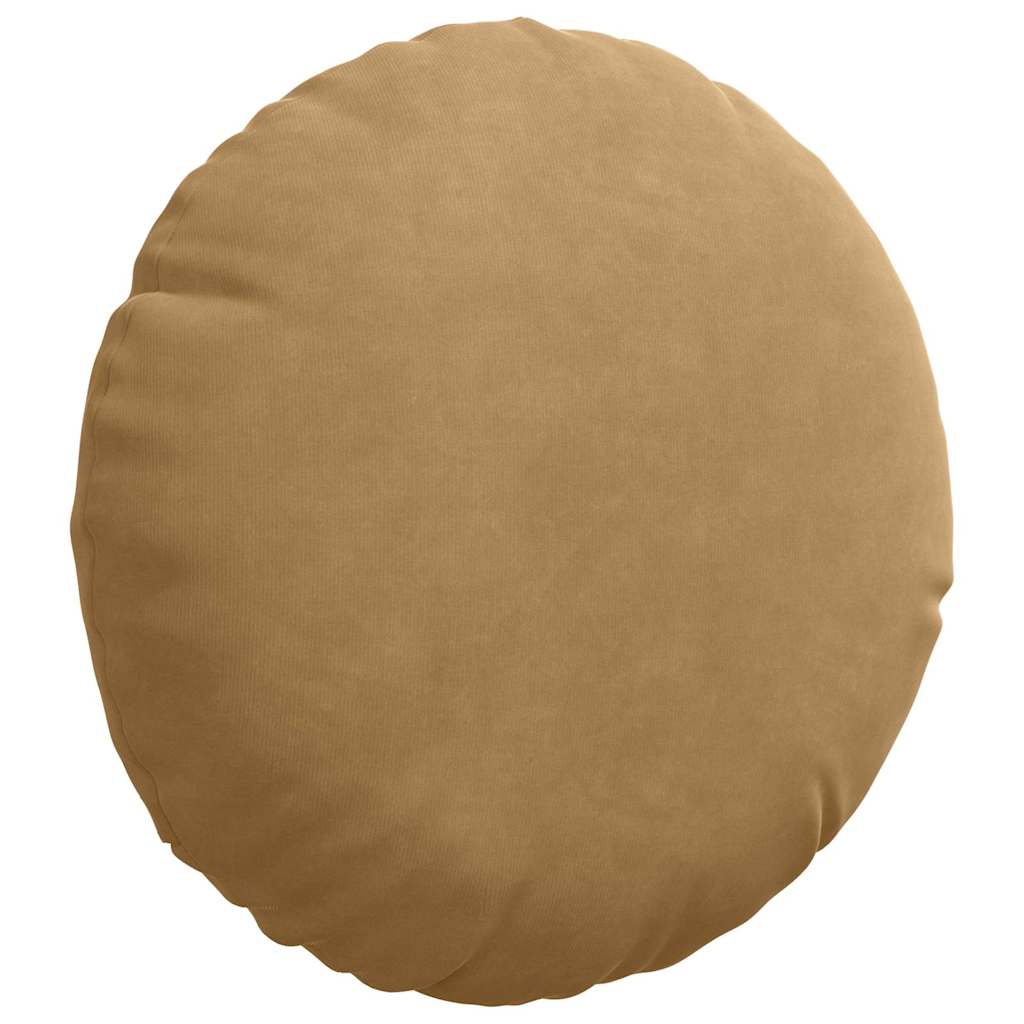 Cuscini per Seduta 2 pcs Marrone Ã˜ 40 x 13 cm Velluto