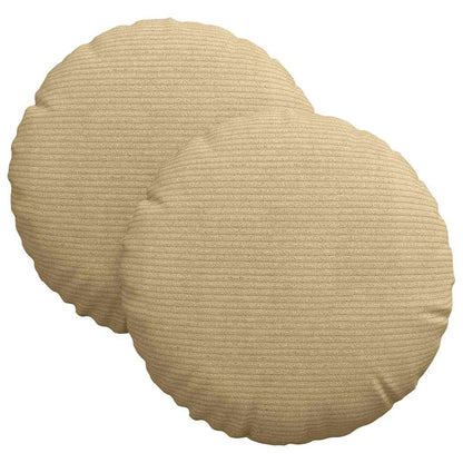 Cuscini per Seduta 2 pcs Grigio Verde Ã˜ 30 cm Tessuto in Cords