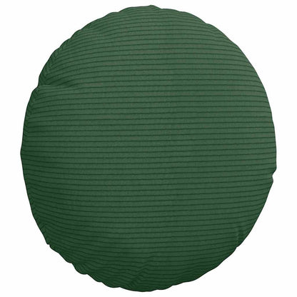 Cuscini per Seduta 2 pcs Verde Scuro Ã˜ 30 cm Tessuto in Cords