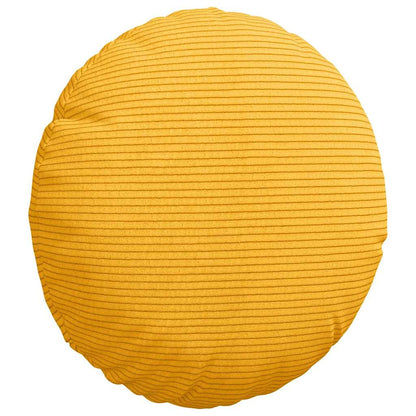 Cuscini per Seduta 2 pcs Giallo Chiaro Ã˜ 30 cm Tessuto in Cords