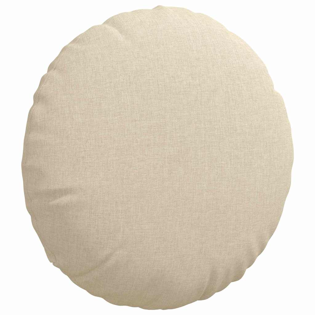 Cuscini per Seduta 2 pcs Crema Ã˜40 x 13 cm Tessuto