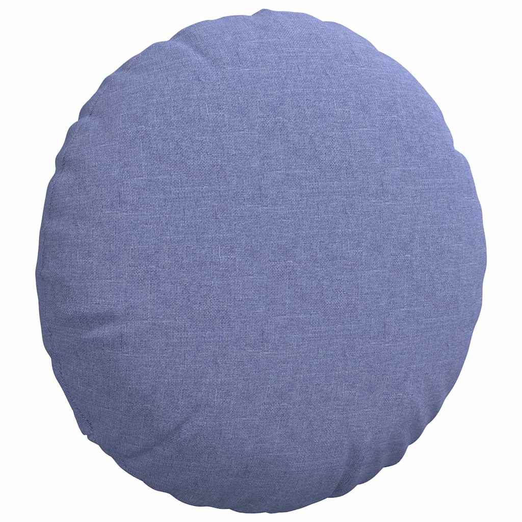 Cuscini per Seduta 2 pcs Blu jeans Ã˜40 x 13 cm Tessuto