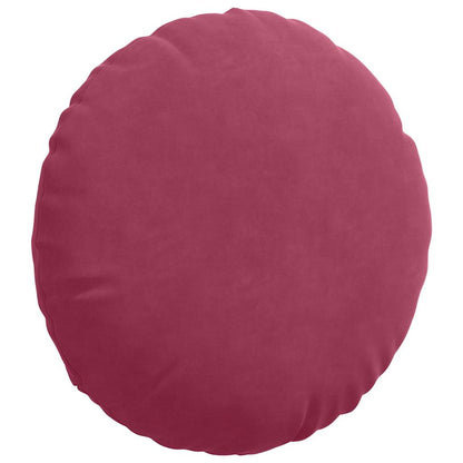Cuscini per Seduta 2 pcs Rosso Vino Ã˜ 40 x 13 cm Velluto