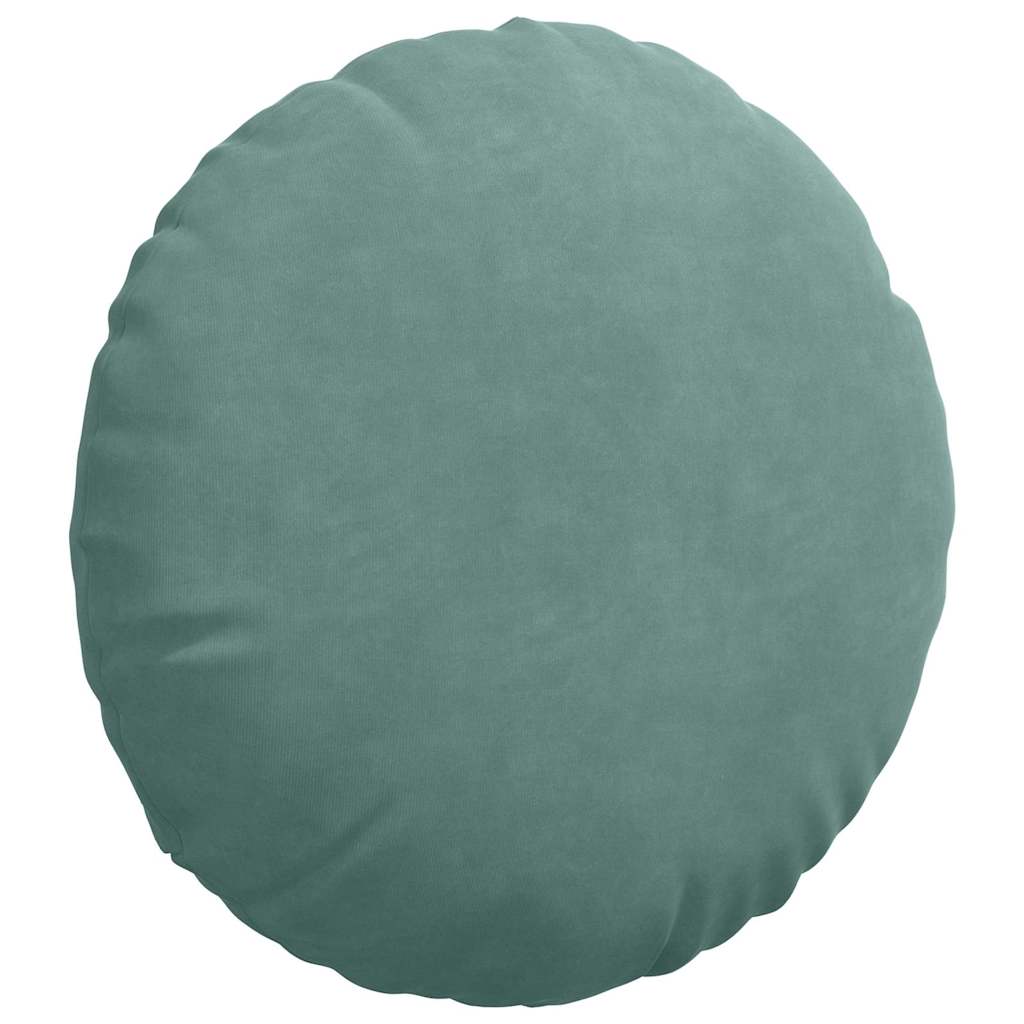 Cuscini per Seduta 2 pcs Verde Mare Ã˜ 40 x 13 cm Velluto