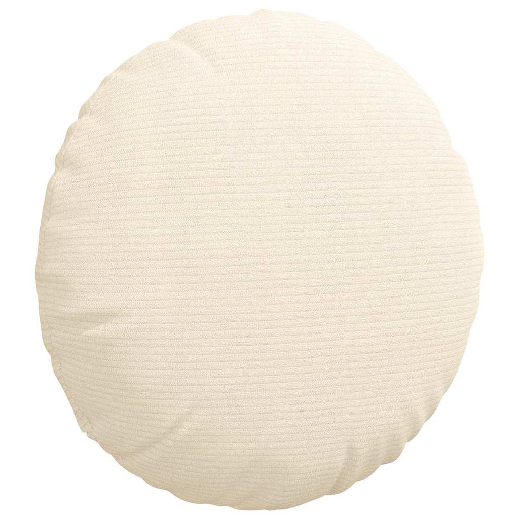 Cuscini per Seduta 2 pcs Crema Ã˜ 40 cm Tessuto in Cords