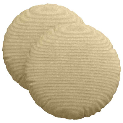 Cuscini per Seduta 2 pcs Grigio Verde Ã˜ 40 cm Tessuto in Cords