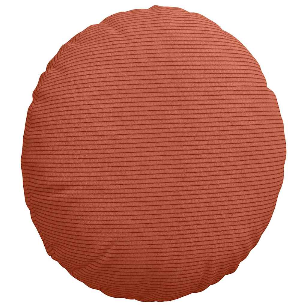 Cuscini per Seduta 2 pcs Rosso Arancio ÃƒËœ 40 cm Tessuto in Cords