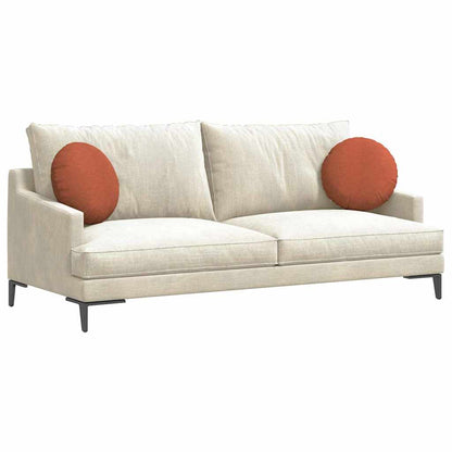 Cuscini per Seduta 2 pcs Rosso Arancio ÃƒËœ 40 cm Tessuto in Cords