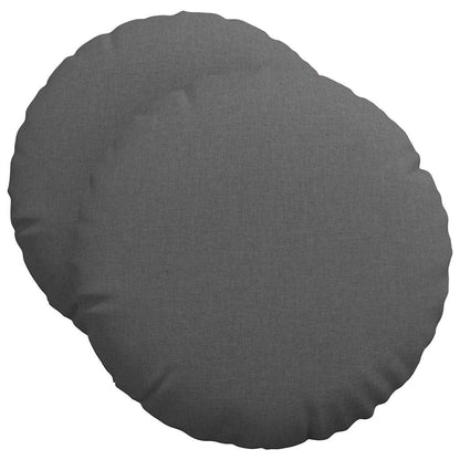 Cuscini per Seduta 2 pcs Grigio scuro Ã˜50 x 19 cm Tessuto