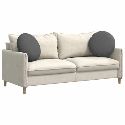 Cuscini per Seduta 2 pcs Grigio scuro Ã˜50 x 19 cm Tessuto