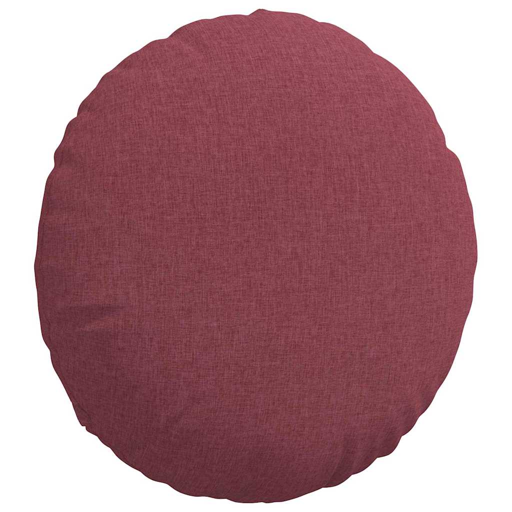 Cuscini per Seduta 2 pcs Rosso Vino Ã˜50 x 19 cm Tessuto