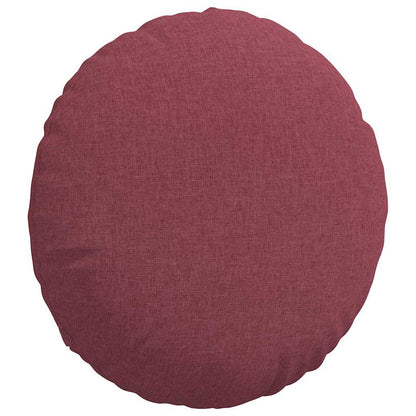 Cuscini per Seduta 2 pcs Rosso Vino Ã˜50 x 19 cm Tessuto
