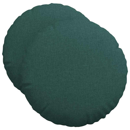 Cuscini per Seduta 2 pcs Verde Scuro ÃƒËœ50 x 19 cm Tessuto