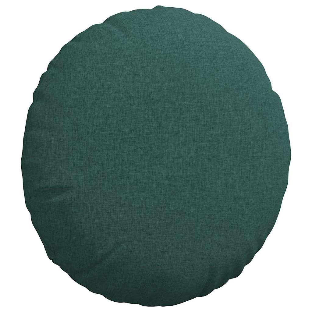 Cuscini per Seduta 2 pcs Verde Scuro ÃƒËœ50 x 19 cm Tessuto