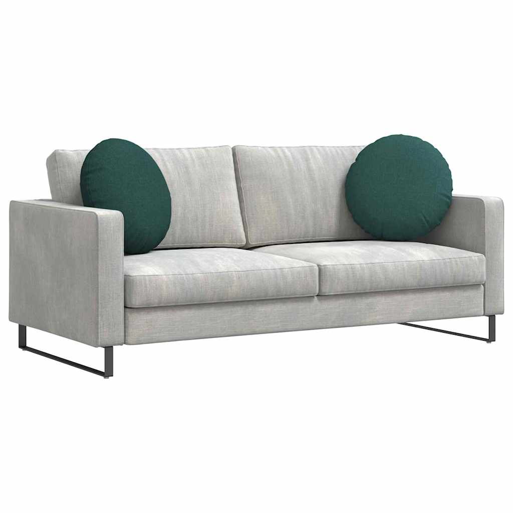 Cuscini per Seduta 2 pcs Verde Scuro ÃƒËœ50 x 19 cm Tessuto