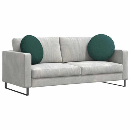 Cuscini per Seduta 2 pcs Verde Scuro ÃƒËœ50 x 19 cm Tessuto