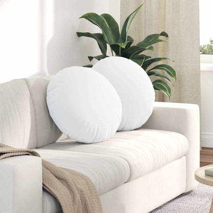 Cuscini per Seduta 2 pcs Bianco Ã˜50 x 19 cm Tessuto
