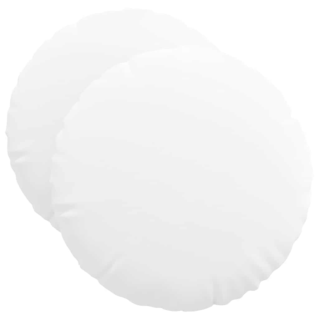 Cuscini per Seduta 2 pcs Bianco Ã˜50 x 19 cm Tessuto