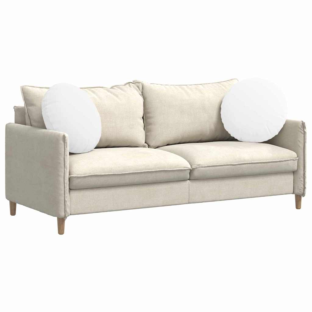 Cuscini per Seduta 2 pcs Bianco Ã˜50 x 19 cm Tessuto