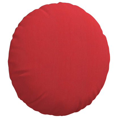 Cuscini per Seduta 2 pcs Rosso Ã˜50 x 19 cm Tessuto