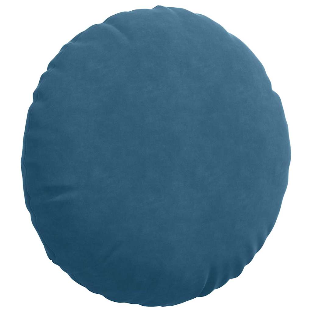 Cuscini per Seduta 2 pcs Blu Ã˜ 40 x 13 cm Velluto