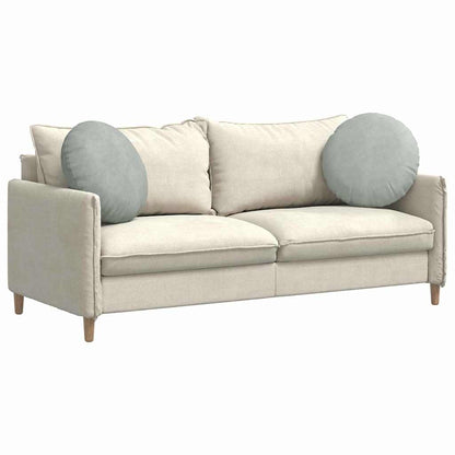 Cuscini per Seduta 2 pcs Grigio chiaro Ã˜ 40 x 13 cm Velluto