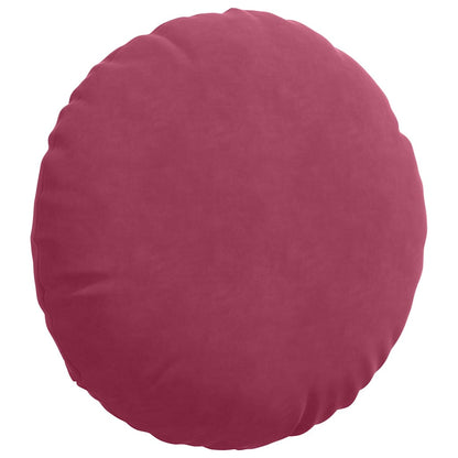 Cuscini per Seduta 2 pcs Rosso Vino Ã˜ 40 x 13 cm Velluto