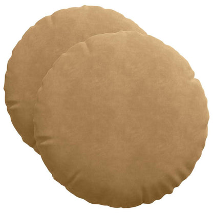 Cuscini per Seduta 2 pcs Marrone Ã˜50 x 19 cm Velluto