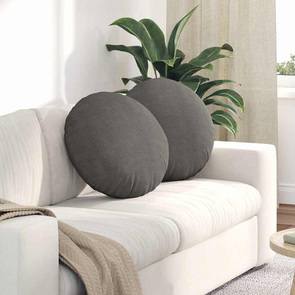 Cuscini per Seduta 2 pcs Grigio chiaro ÃƒËœ 50 cm Tessuto in Cords