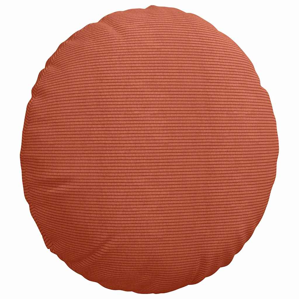 Cuscini per Seduta 2 pcs Rosso Arancio Ã˜ 50 cm Tessuto in Cords