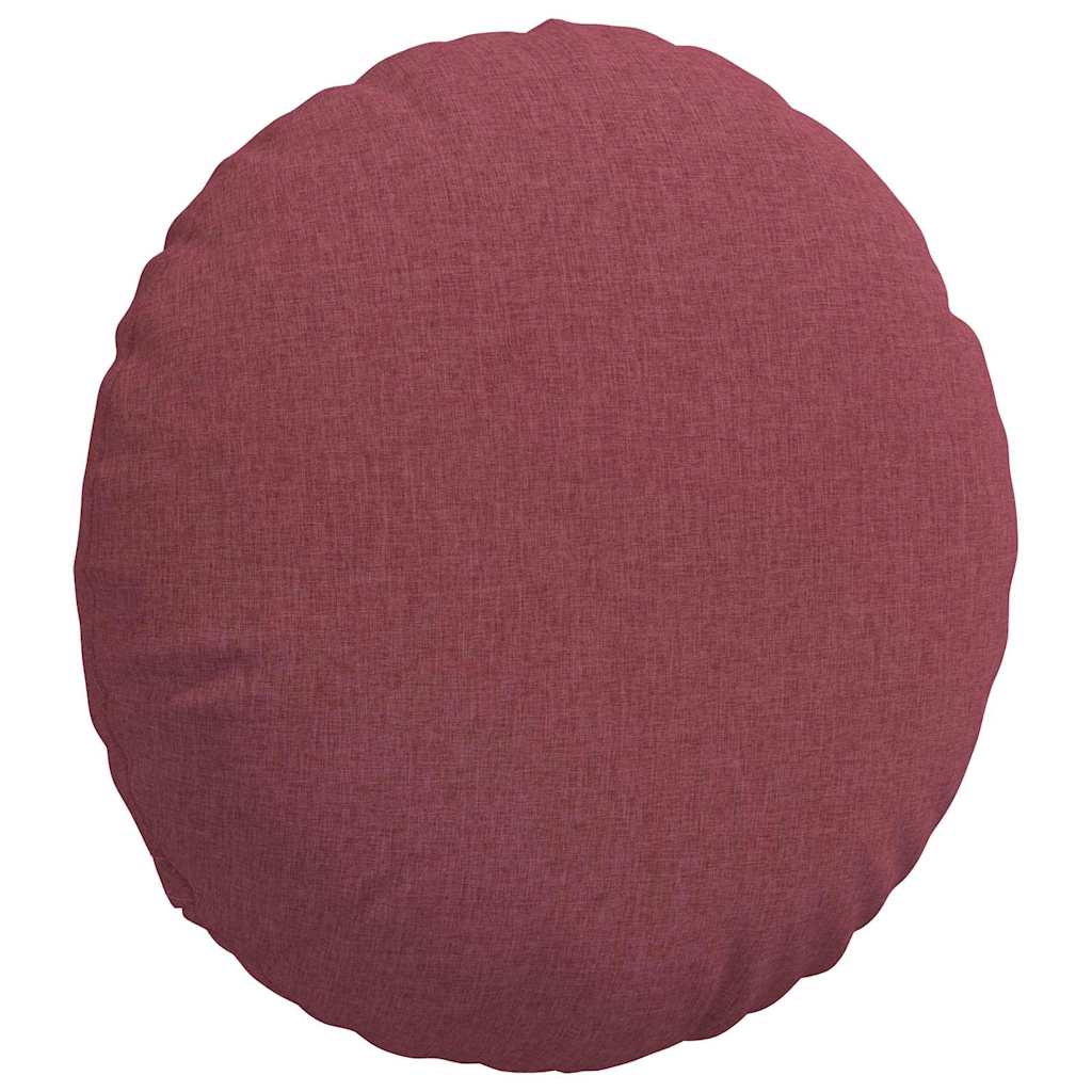 Cuscini per Seduta 2 pcs Rosso Vino Ã˜60 x 21 cm Tessuto