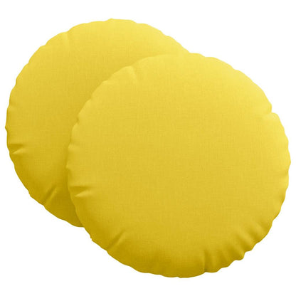 Cuscini per Seduta 2 pcs Giallo Chiaro Ã˜60 x 21 cm Tessuto