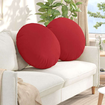 Cuscini per Seduta 2 pcs Rosso Ã˜60 x 21 cm Tessuto