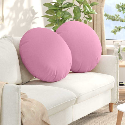 Cuscini per Seduta 2 pcs Rosa Ã˜60 x 21 cm Tessuto