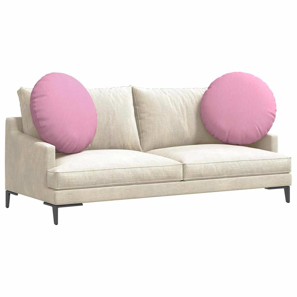 Cuscini per Seduta 2 pcs Rosa Ã˜60 x 21 cm Tessuto