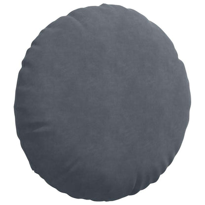 Cuscini per Seduta 2 pcs Grigio scuro Ã˜ 40 x 13 cm Velluto