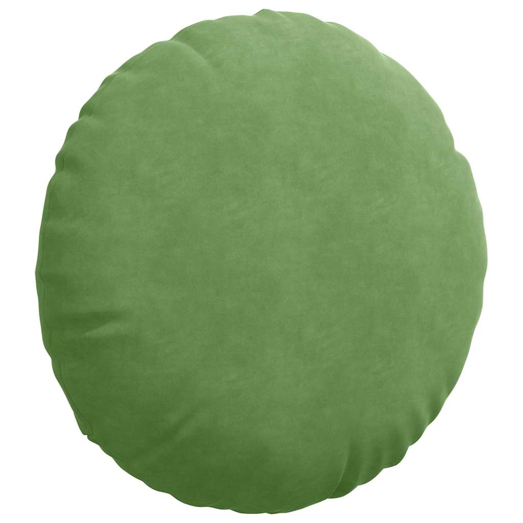 Cuscini per Seduta 2 pcs Verde chiaro Ã˜ 40 x 13 cm Velluto