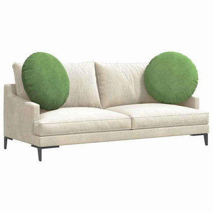 Cuscini per Seduta 2 pcs Verde chiaro Ã˜ 40 x 13 cm Velluto