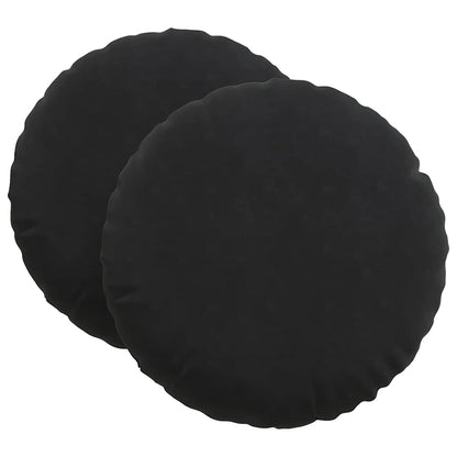 Cuscini per Seduta 2 pcs Nero Ã˜ 40 x 13 cm Velluto