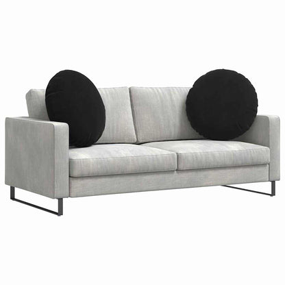 Cuscini per Seduta 2 pcs Nero Ã˜ 40 x 13 cm Velluto