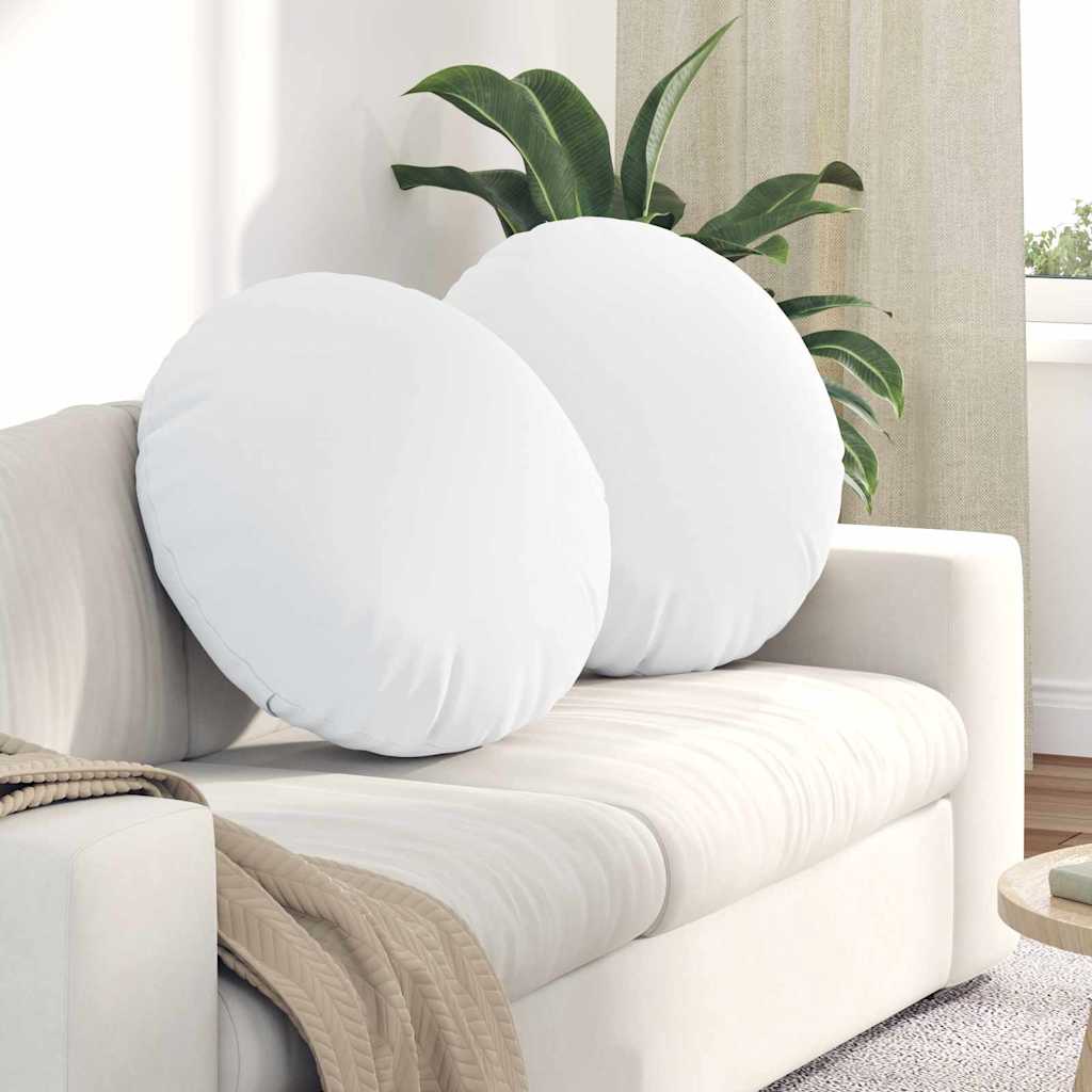 Cuscini per Seduta 2 pcs Bianco Ã˜80 x 29 cm Tessuto