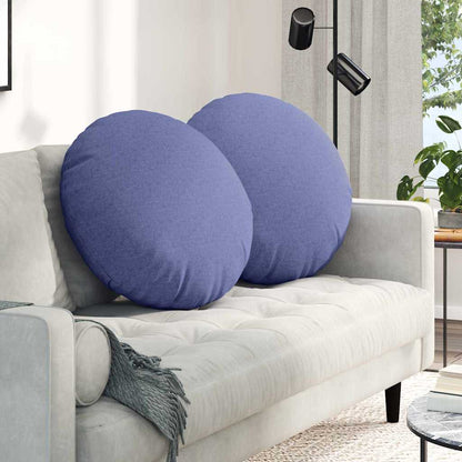 Cuscini per Seduta 2 pcs Blu jeans Ã˜80 x 29 cm Tessuto
