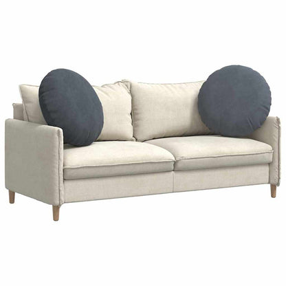 Cuscini per Seduta 2 pcs Grigio scuro Ã˜ 40 x 13 cm Velluto