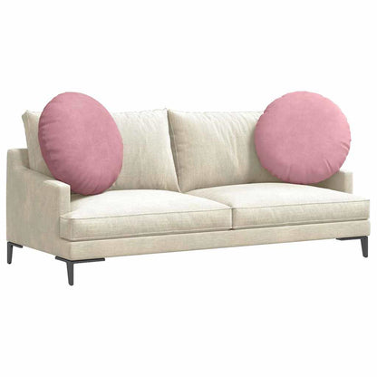 Cuscini per Seduta 2 pcs Rosa Ã˜ 80 x 29 cm Velluto