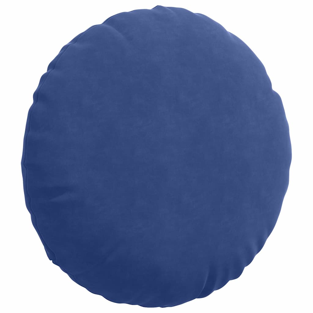 Cuscini per Seduta 2 pcs Blu Polizia Ã˜ 40 x 13 cm Velluto