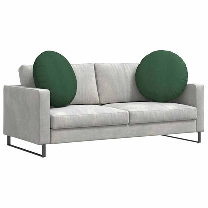 Cuscini per Seduta 2 pcs Verde Scuro Ã˜ 80 cm Tessuto in Cords