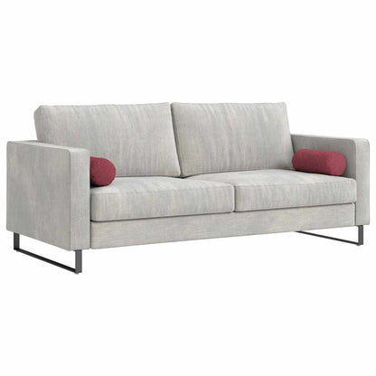 Cuscini a rullo 2 pcs Rosso Vino Ã˜ 15 x 40 cm Tessuto