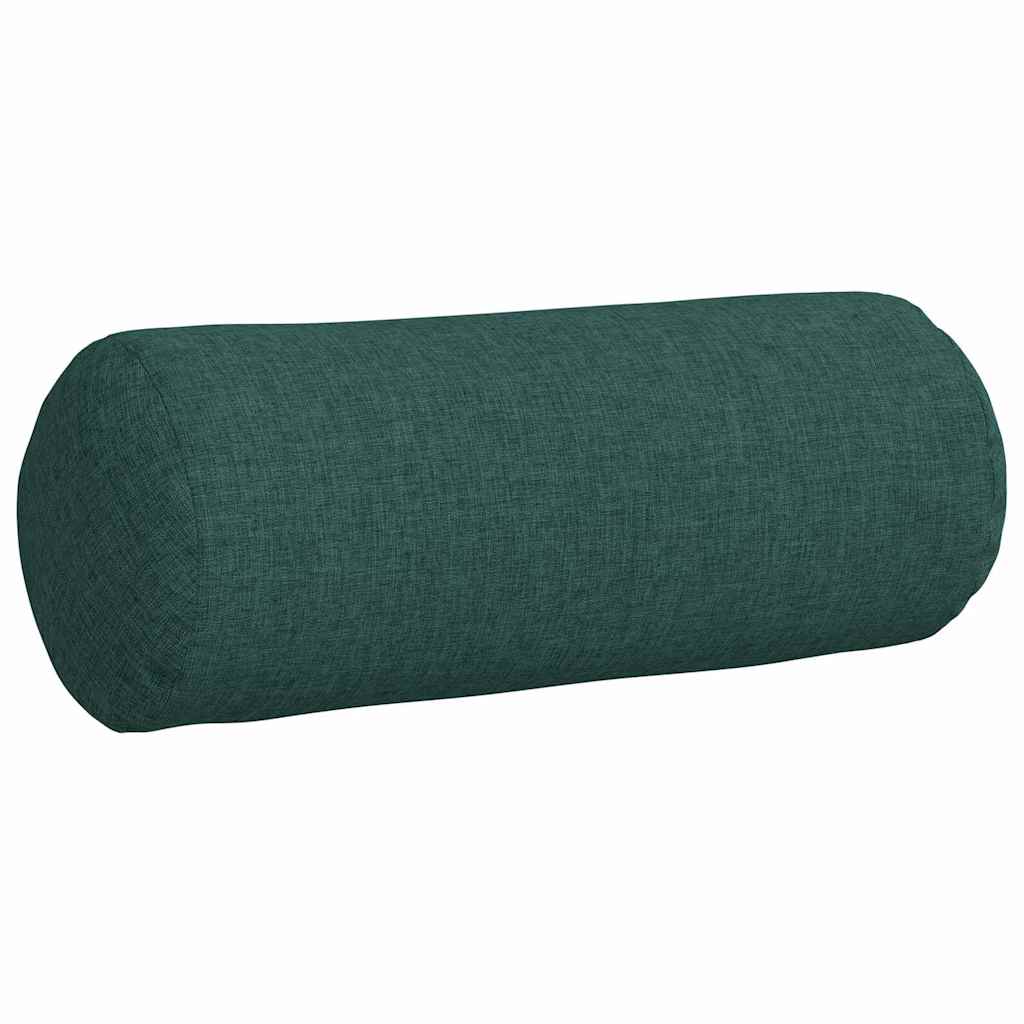 Cuscini a rullo 2 pcs Verde Scuro Ã˜ 15 x 40 cm Tessuto