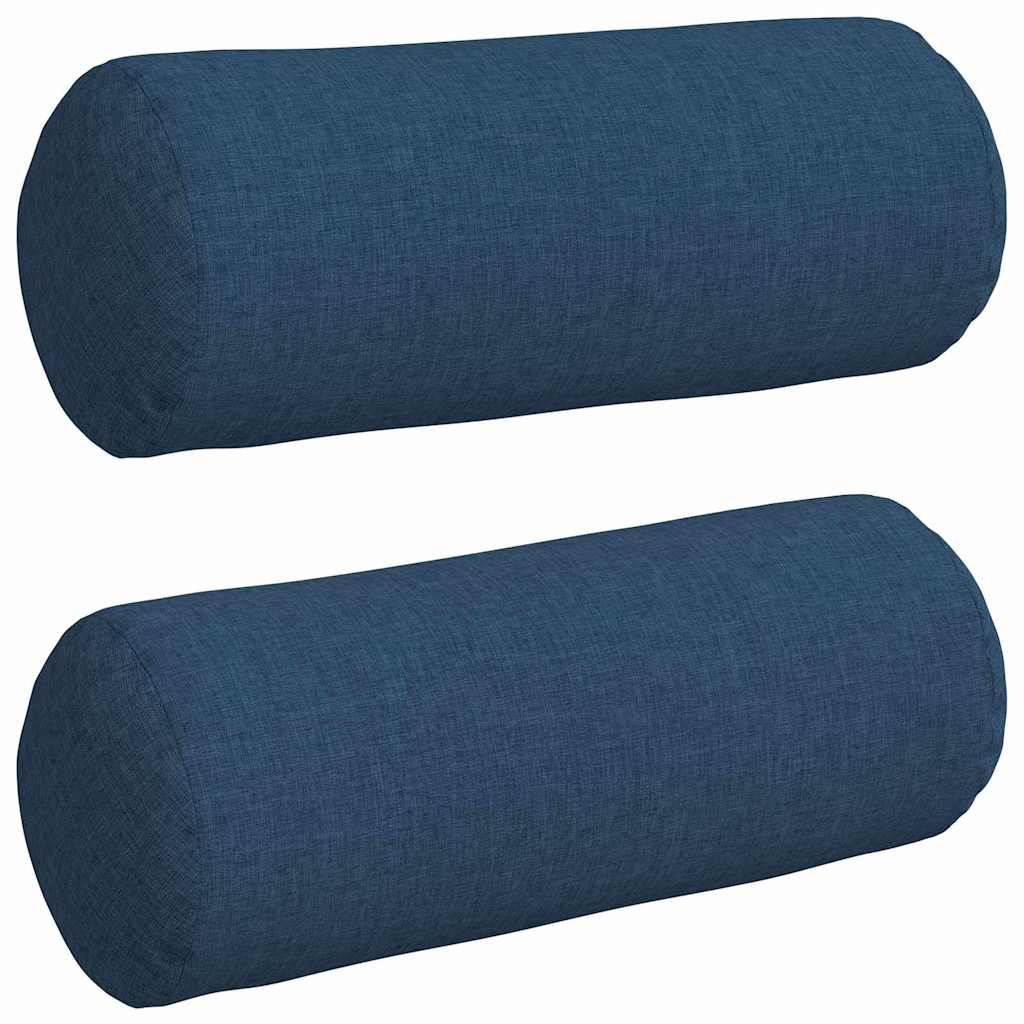 Cuscini a rullo 2 pcs Blu Ã˜ 15 x 40 cm Tessuto